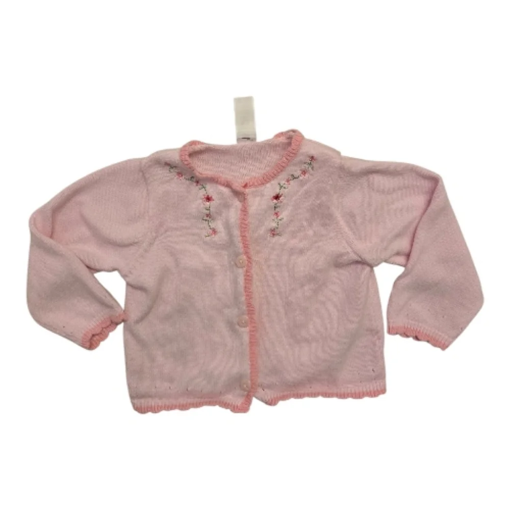 Carter's Pastel Pink Embroidered Floral Cardigan